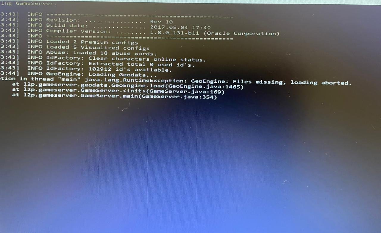 Выдаёт ошибку при запуске гейм сервера ругается на геодату - Геодата -  ForumMaxi - Сообщество администраторов онлайн игр